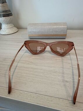 Brand new  Jimmy Choo Donna/S cat-eye sunglasses in pink glitter.